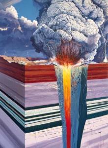 Це відбувається через виникнення «трубок вибуху», за якими магма виносить алмази на поверхню Землі