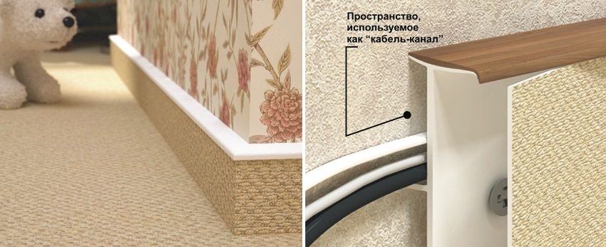 Подібні вироби можна використовувати для фінішної обробки підлоги, виконаної з   лінолеуму