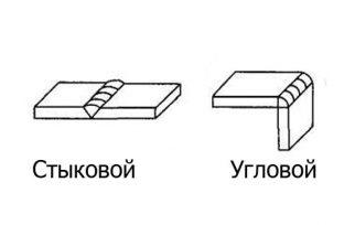 Залежно від геометрії заготовок, розрізняють два типи: стикові і кутові
