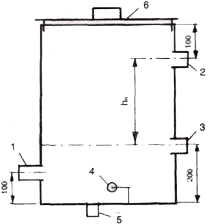 Схема пристрою бачка відкритого типу показана на рис
